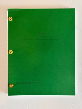 Green Book Original Screenplay Script 2018 Film Draft Vallelonga Currie Farrelly